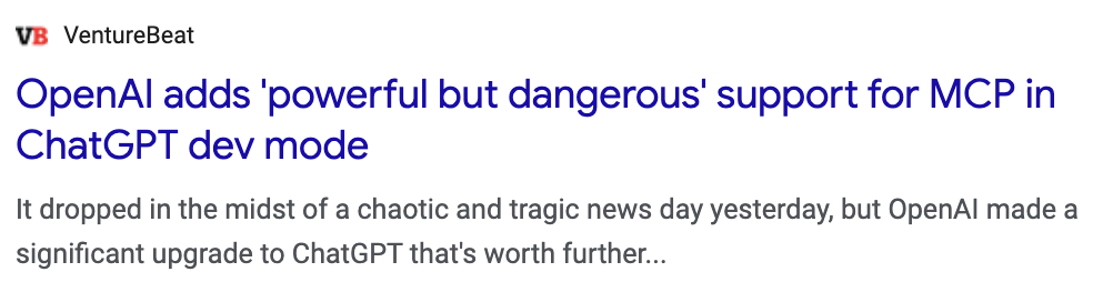 OpenAI adds powerful but dangerous support for MCP — VentureBeat