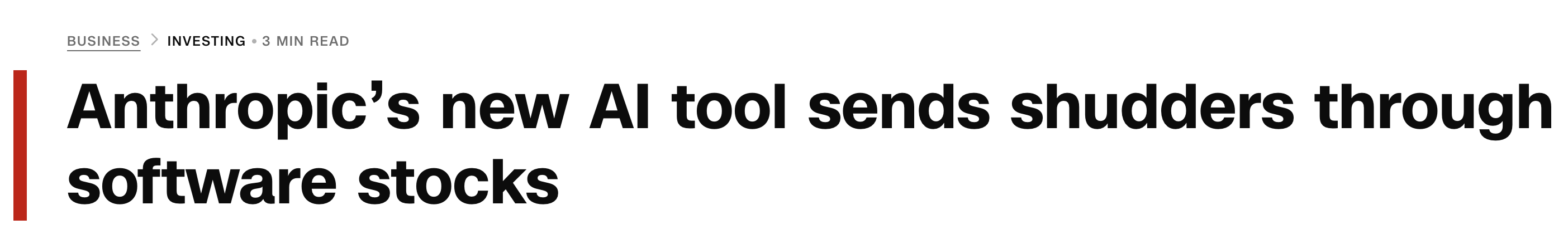 Anthropic's new AI tool sends shudders through software stocks — CNN